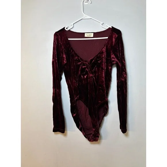 Vintage (90s-00) Victoria Secret Velvet Body Suit (large) - Picture 2 of 9